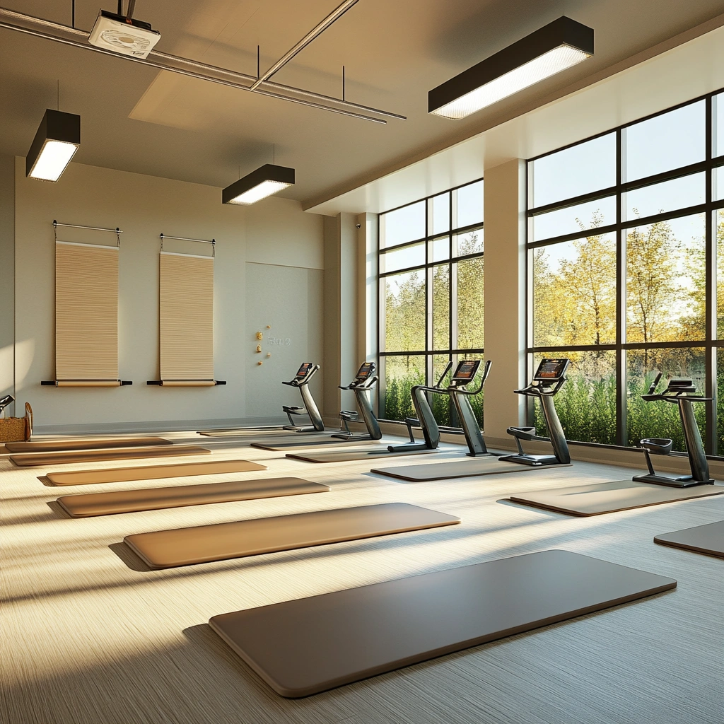 Зал для групових занять з м'якими матами